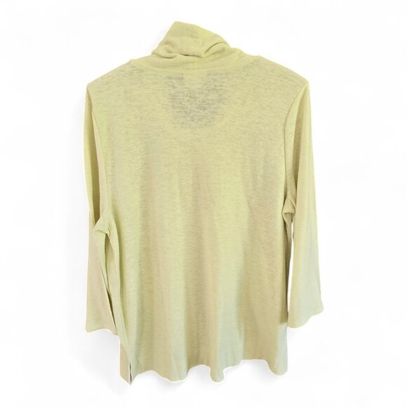 J.Jill Size Large Yellow Cowl Long Sleeve Tunic - Picture 2 of 3